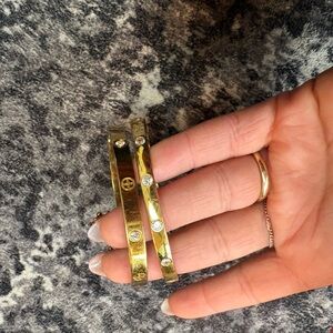 Urban Outfitters Gold Bracelet with Crystal Details